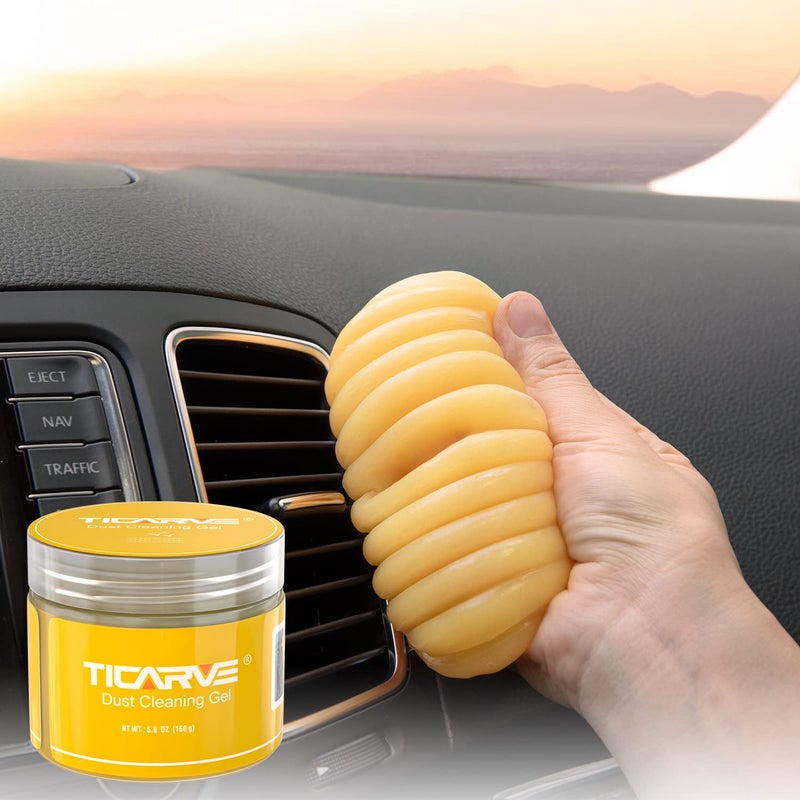 TICARVE Car Cleaning Gel Car Detailing Putty Car Cleaning Putty Gel Auto Detailing Tools Car Interior Cleaner Car Cleaning Kits Cleaning Slime Keyboard Cleaner Yellow - Image 1