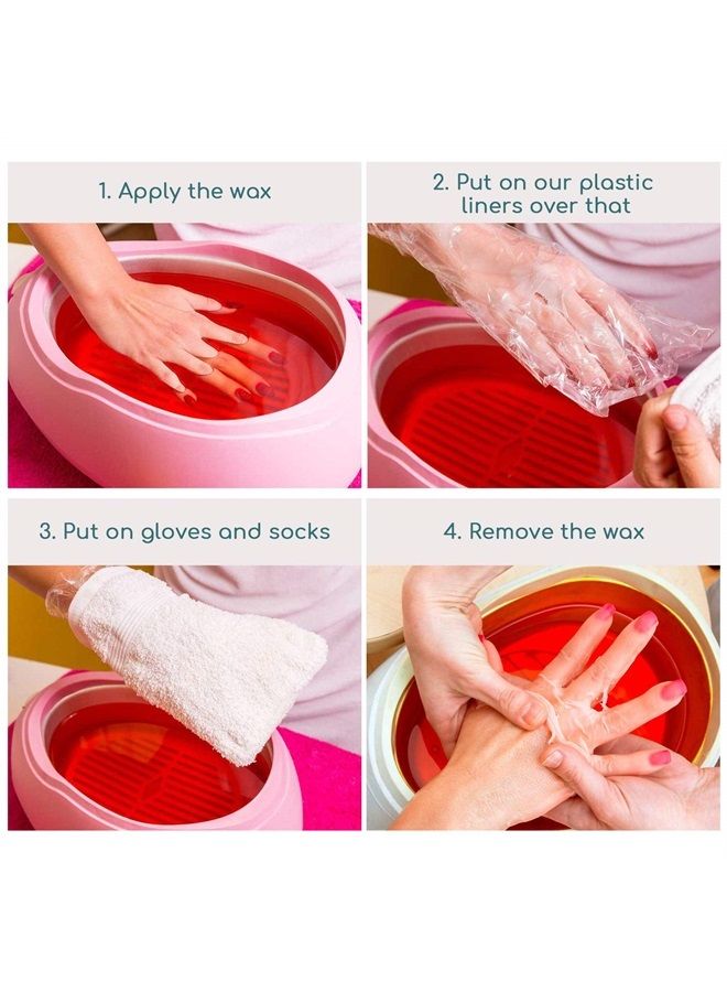 Segbeauty 200pcs Paraffin Wax Gloves, Paraffin Bath Liners for Hand, Plastic Thermal Mitten Bags Mitt Liner Covers for Paraffin Wax Refills Hot Wax SPA thera-py treat-ment Paraffin Wax Machine - Image 2