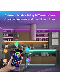 Lemon 10m Led Strip Lights, Bluetooth RGB Light With APP Control,Timer Setting,Music Mode,Led Light Strip ForDecoration, Bedroom, PC, Cabinet  - Image 2