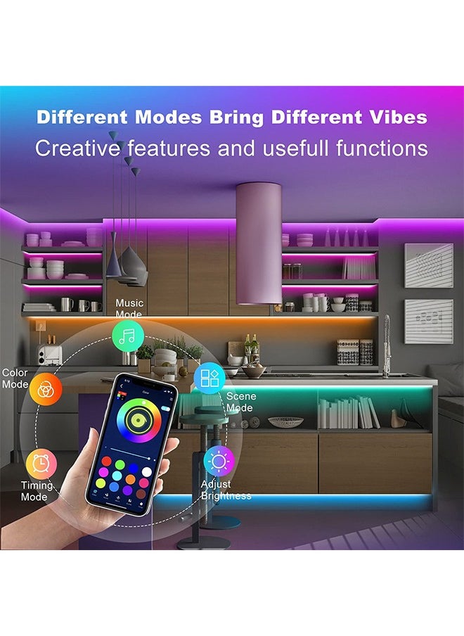 Lemon - 10m Led Strip Lights, Bluetooth RGB Light With APP Control,Timer Setting,Music Mode,Led Light Strip ForDecoration, Bedroom, PC, Cabinet - Image 1