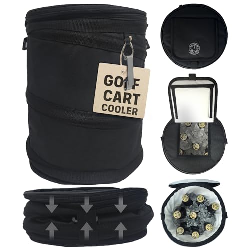 InTheZone Golf Cart Cooler – Soft-Sided, Collapsible, Insulated Cooler Bag | Attaches to Cart Basket or Fender | Durable, Leakproof, Portable – Great Gift for Golfers. - Image 1