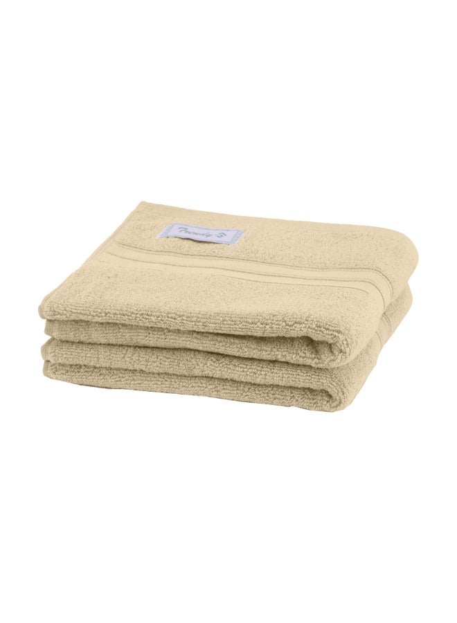 BYFT Home Trendy (Cream) Premium Cotton Hand Towel (50 X 90 Cm-Set Of 2) Highly Absorbent, High Quality Bath Linen With Striped Dobby 550 Gsm - Image 4