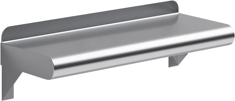 AmGood 6" X 16" Stainless Steel Wall Shelf | Metal Shelving | Garage, Laundry, Storage, Utility Room | Restaurant, Commercial Kitchen | NSF - Image 1