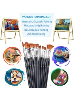 Home Buy HOME BUY Artist Professional Painting kit for Artists Painting Brushes Set of 12  - Image 3