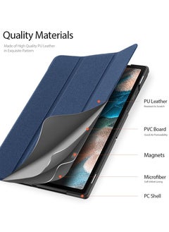 Dux Ducis Domo Series Horizontal Flip Magnetic PU Leather Case with Three folding Holder For Samsung Galaxy Tab A8 X200/X205 10.5 Inch (Blue) - pzsku/ZC09B504A64C6A5405E00Z/45/_/1677613430/24d74f3f-8af9-47d8-a783-af9b2ea7c9ce