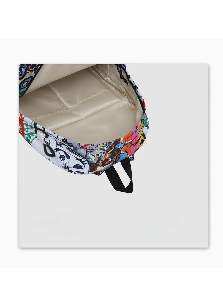 SKT Shiketro Personality Fashion Graffiti Casual Backpack Lightweight Male And Female Students Cool large Capacity Shoulder Bag 32*42*12.5CM - Image 5