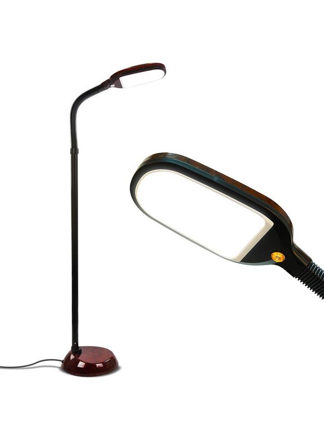 brightech Litespan - Bright LED Floor Reading Lamp for Over Chair Crafts and Reading, Estheticians' Light for Lash Extensions, Adjustable Standing Lamp for Living Room, Bedroom, Office - Havana Brown - Image 1
