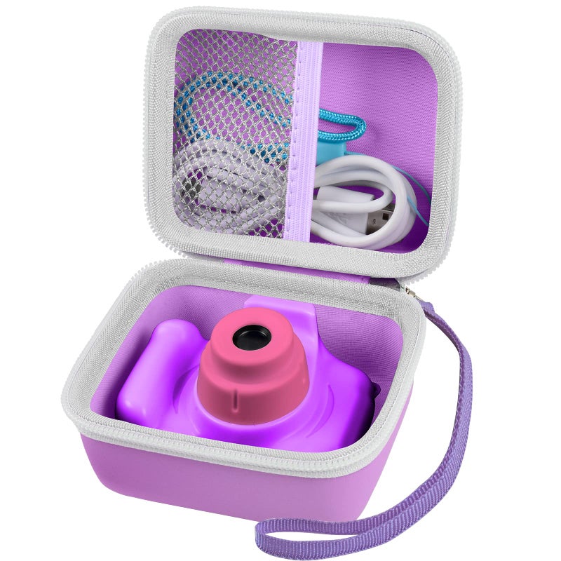 ANKHOH Camera Case for Seckton/for Desuccus/for PROGRACE/for Rindol/for GKTZ/for Dylanto/for GPOSY/for OZMI Kids Digital Camera, Kid Camcorder Storage Box Cable Accessory-Bag Only, Light Purple - Image 1
