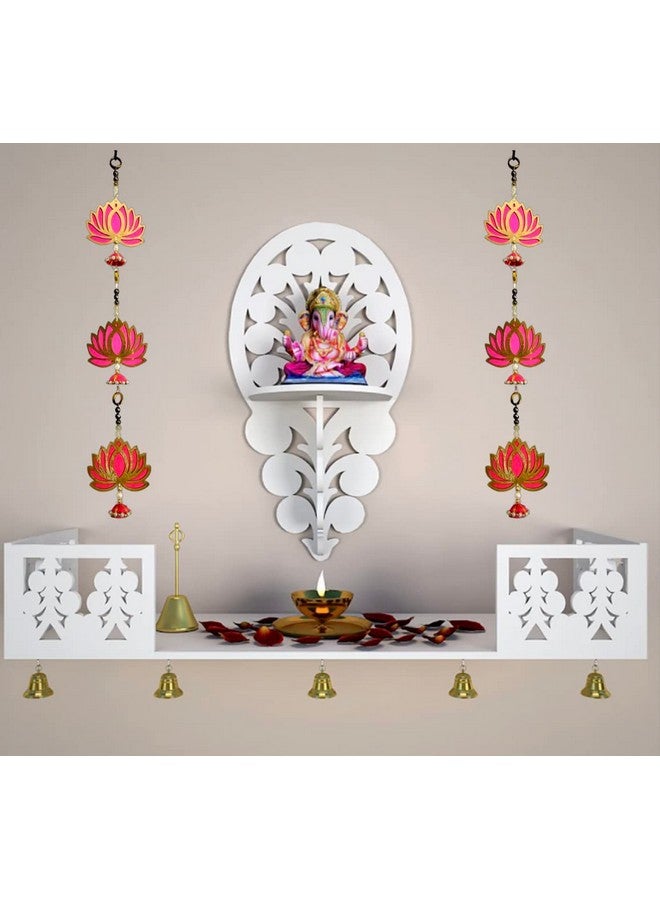 BENAVJI MDF Handmade Wall Decor Lotus with Ball Style,Hanging for Home Decor,Diwali Decor,Wedding and All Festival Decor |Lotus Hangings for Home Decoration|Lotus Export Quality |Pink Pack of 11 - Image 3