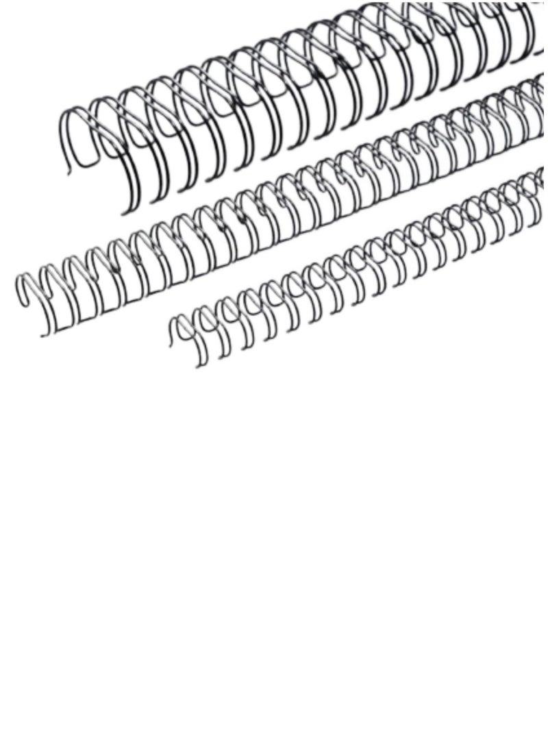 Terabyte RING BINDING WIRE 2:1  11MM (7/16") 23 LOOPS (BLACK)  - Image 2