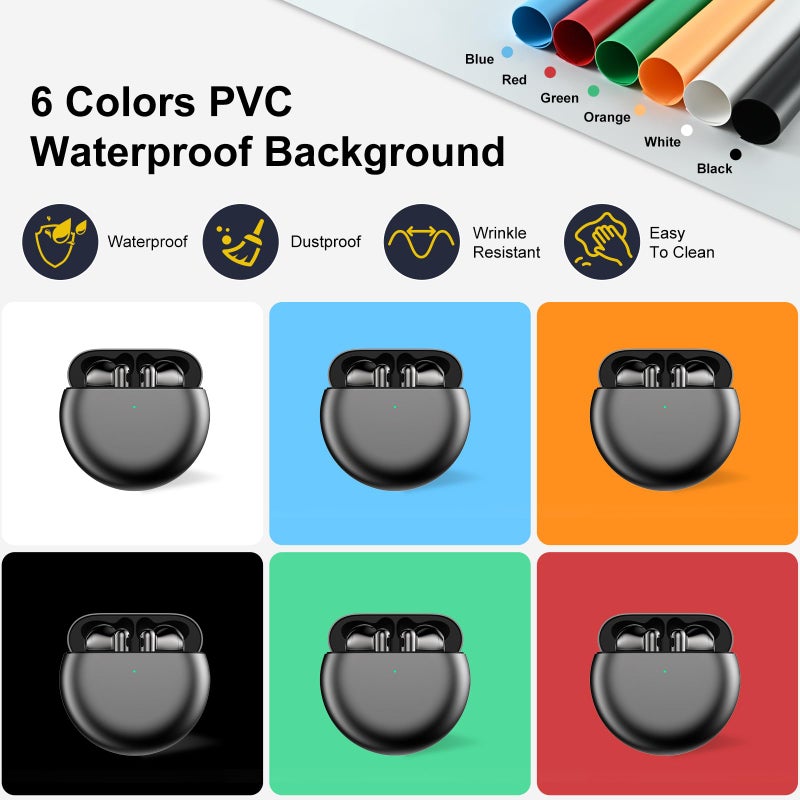 Light Box Photography - 16x16x12 Portable Shooting Tent with 120 LEDs u0026 6 Backdrops for Jewelry Watches Cosmetics Food Photography - Image 4