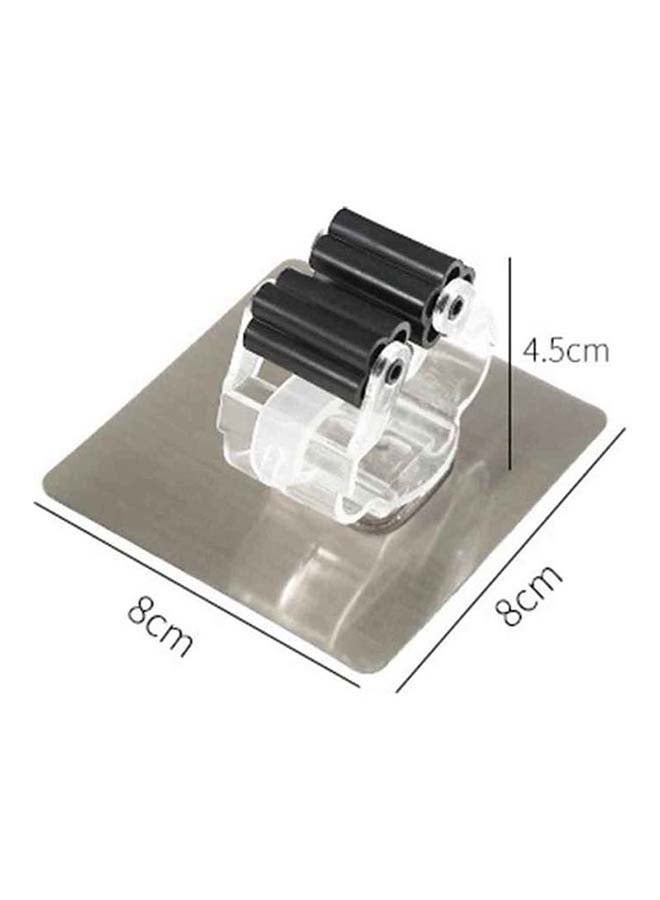 fashionhome 3 Pieces Wall Mounted Clip Mop Organizer Black 20x8x4.5cm - Image 4