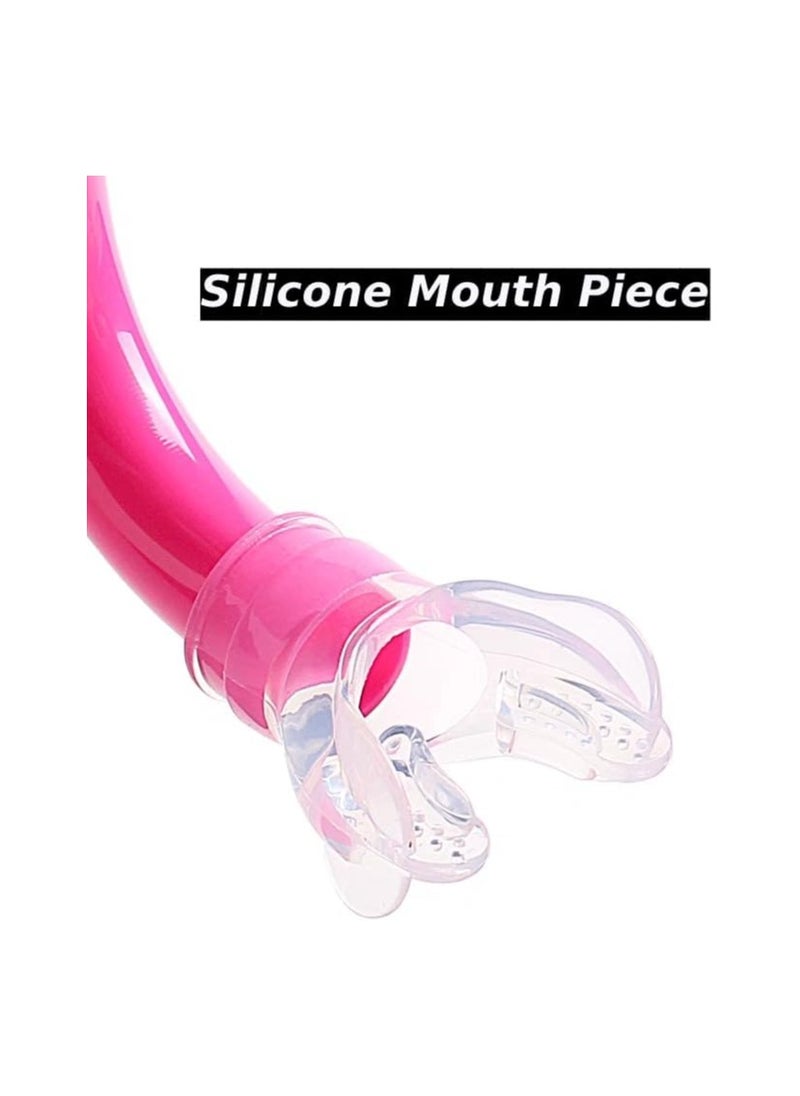 CONQUEST Front Snorkel Swimming Snorkel with Silicone Mouthpiece Comfortable and Safe Swimming Experience Pink  - Image 4
