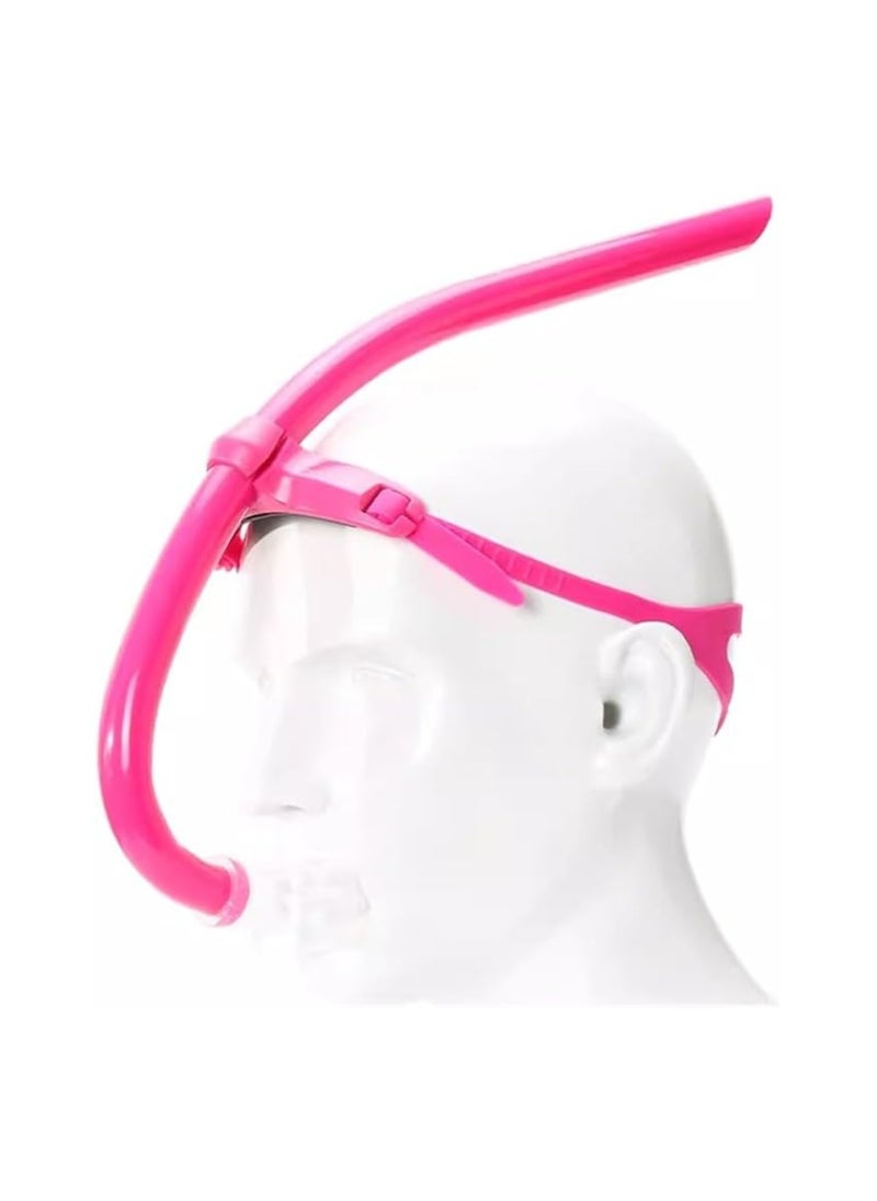 CONQUEST - Front Snorkel Swimming Snorkel with Silicone Mouthpiece Comfortable and Safe Swimming Experience Pink - Image 1