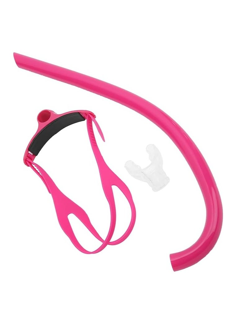 CONQUEST - Front Snorkel Swimming Snorkel with Silicone Mouthpiece Comfortable and Safe Swimming Experience Pink - Image 1