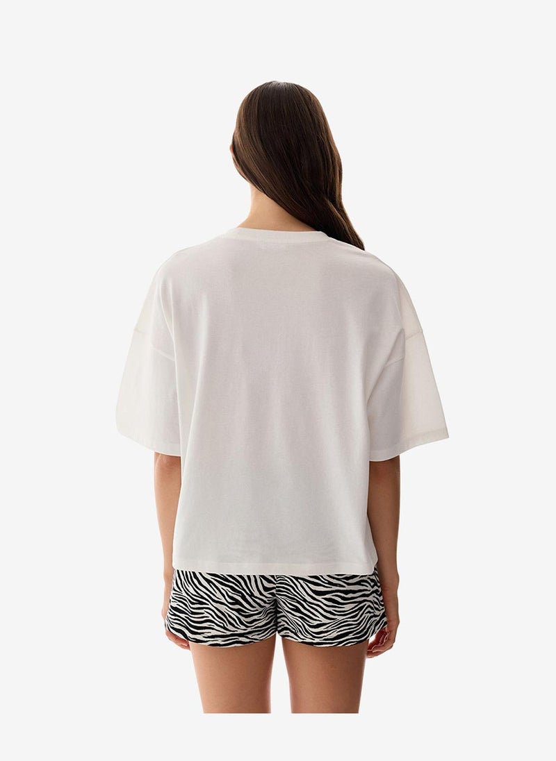 Penti Women Stylish Short Sleeve White T-Shirt - Image 5