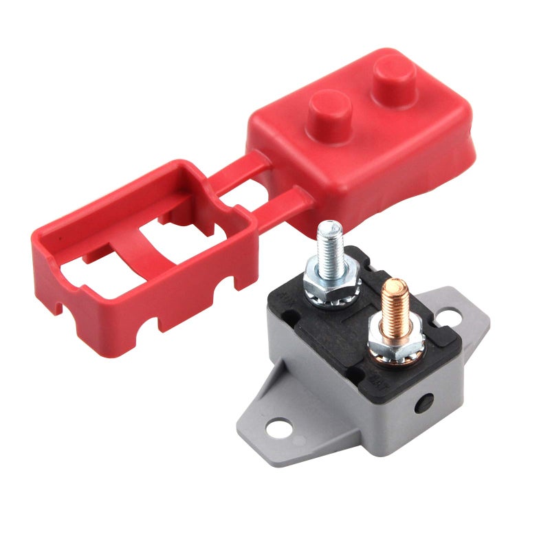ZOOKOTO 12V24V Stud Bolt Type Manual Reset Circuit Breaker 50A with Cover for Marine Boat battery chargers trucks buses electric cars car enginesetc - Image 3