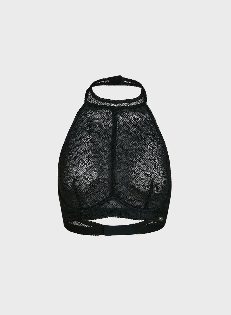 enamor High Neck Halter Bra