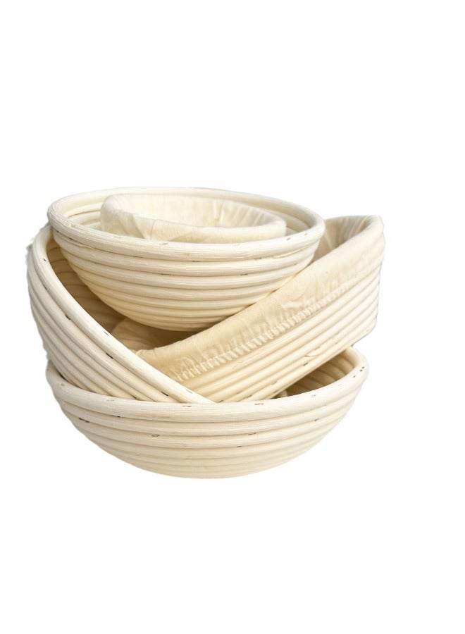 Bread Fermentation Basket Bread Hair Noodle Artifact Baking Tools Household Rattan Basket Dough European Style Fermentation Cloth Blue Mould-Color:Oval 30*15*8cm (send Cloth) - Image 5