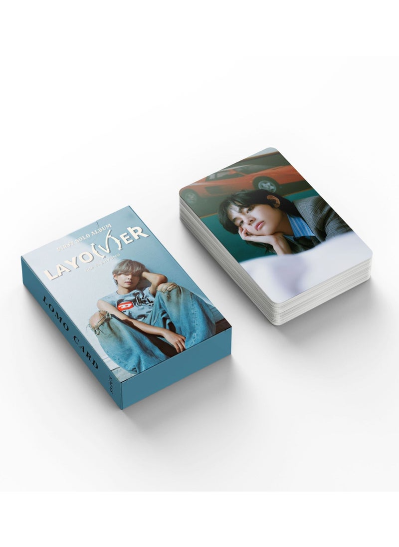 EHOME - 55Pcs Bts Member V New Album Layover Photo Card Kim Taehyung Solo Lomo Card - Image 1
