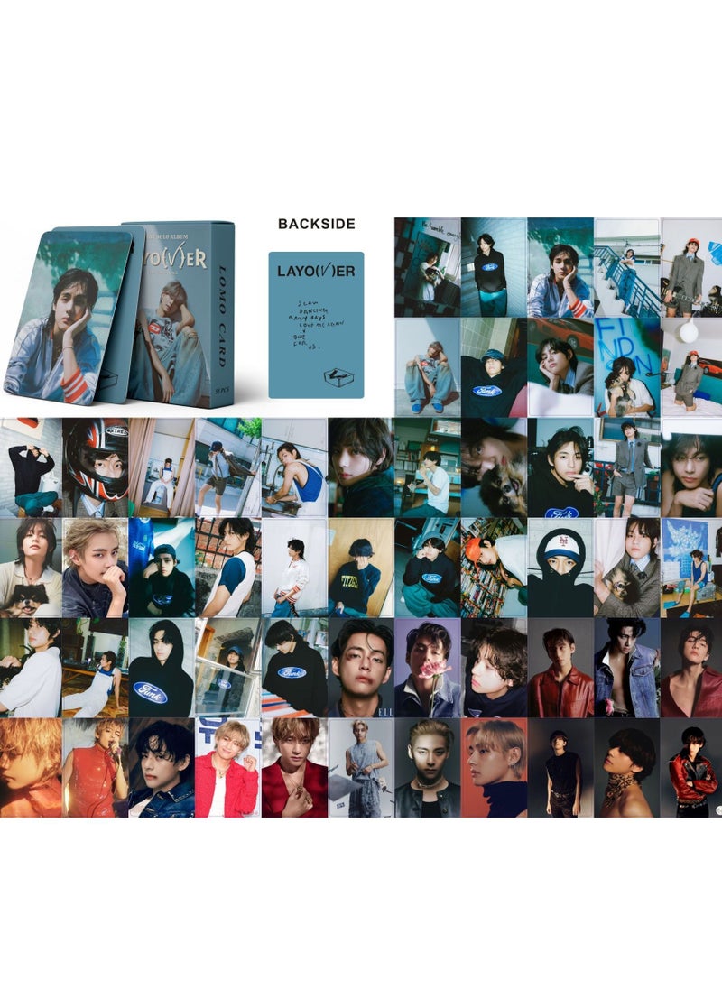 EHOME - 55Pcs Bts Member V New Album Layover Photo Card Kim Taehyung Solo Lomo Card - Image 1