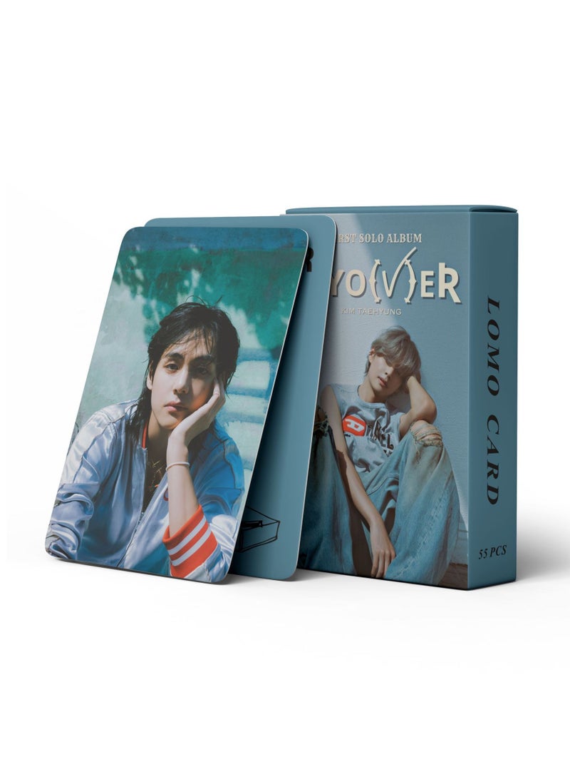 EHOME - 55Pcs Bts Member V New Album Layover Photo Card Kim Taehyung Solo Lomo Card - Image 1