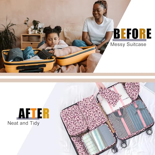 YEEYAA Packing Cubes for Travel - 8 Set Luggage Organizer Bags for Family, Mesh Breathable Packing Cubes for Suitcases Durable Travel Essentials Bags Set - Image 4