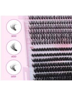 JOSQUEWNN 4 Styles DIY Eyelash Extension Kit 640 Clusters, 9-16mm Mixed Individual Lashes Cluster, Natural Curl Personal Eyelash Set, Segmented False Eyelashes, Thick Eyelashes  - Image 3
