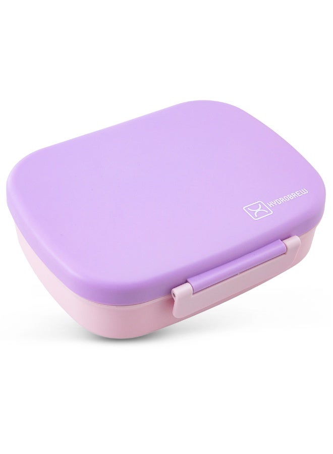 Hydrobrew Smart Serve Bento Lunch Box 1100ml w/ Sip Switch Tritan Water Bottle 1000ml | 5 Compartment Meal Box – Lilac Blush - Image 5