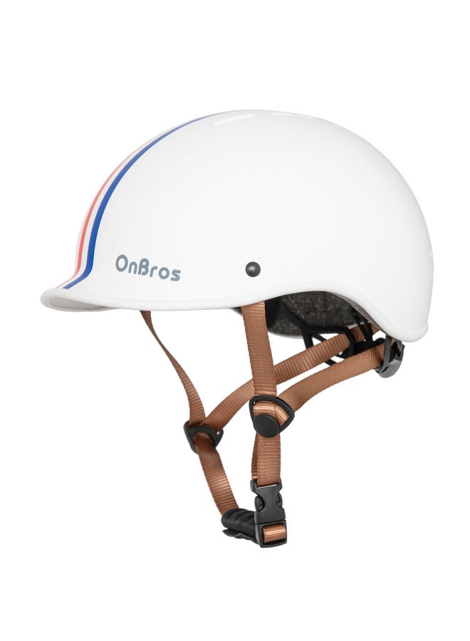 White Color Bar Bicycle Helmet Outdoor Highway Commuter Bicycle Helmet Adjustable Skateboard Sport Cycling Helmet