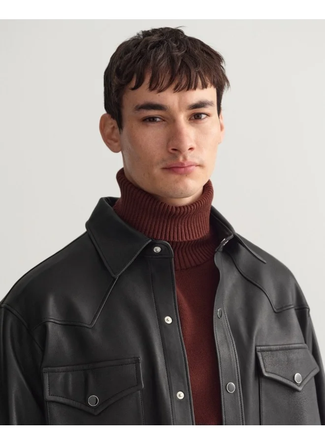 GANT Gant Relaxed Fit Rodeo Leather Shirt