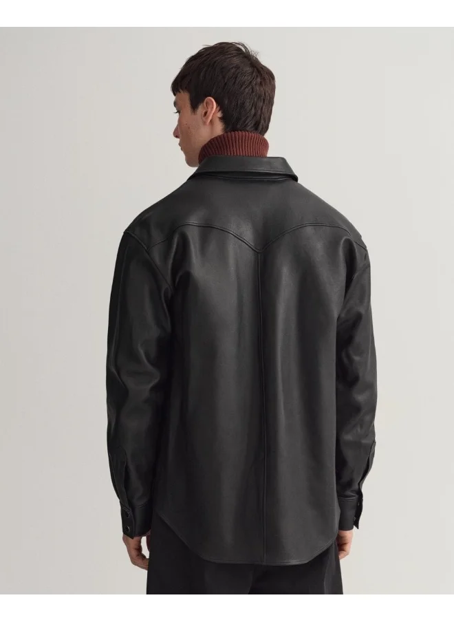 GANT Gant Relaxed Fit Rodeo Leather Shirt