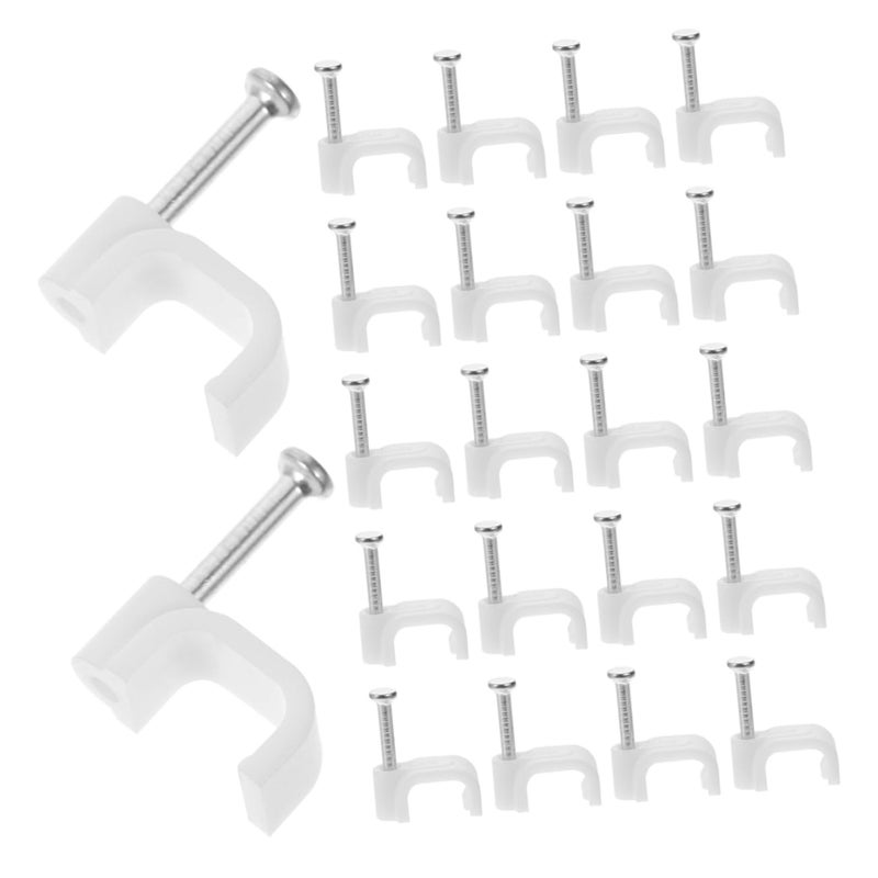 300pcs White Cable Clips for Ethernet Speaker Wires Easy Installation Cable Management Tacks - Image 2