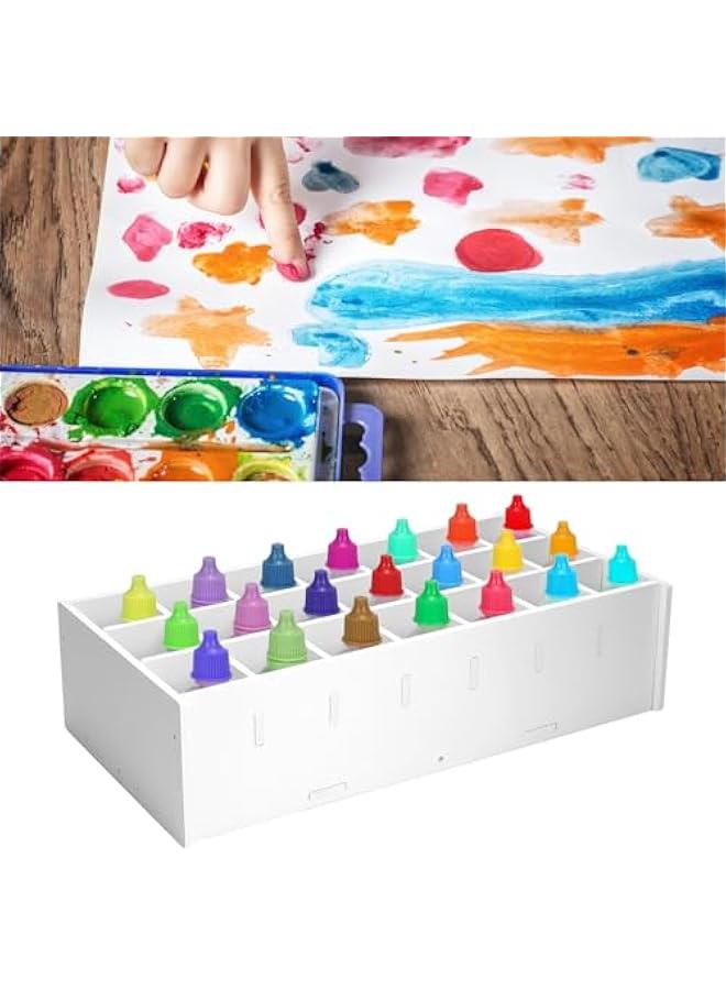 Arabest Arts and Crafts Supply Organizer - 5mm Board Storage Rack with 21 Compartments, Paint Storage Tray Brushes Pens Color Pencils Organizer Holder For Paint Bottles, Tubes, ments - Image 5