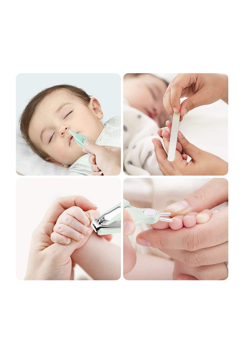 Excefore Baby Nail Clippers, 4-in-1 Safe Baby Nail Kit with Cute Case, Nail Clipper, Scissors, Tweezers, Baby Nail File Set for Newborn, Infant, Toddler and Kids-Owl Green - Image 2