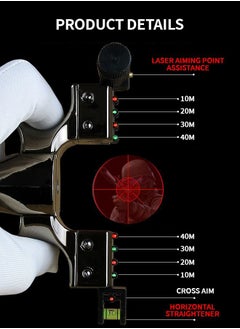 GROIC Professional Slingshots Set Laser Slingshot High Precision Flat Leather Slingshot with Laser Fast Bow Special for Outdoor Hunting Catapult  - Image 4