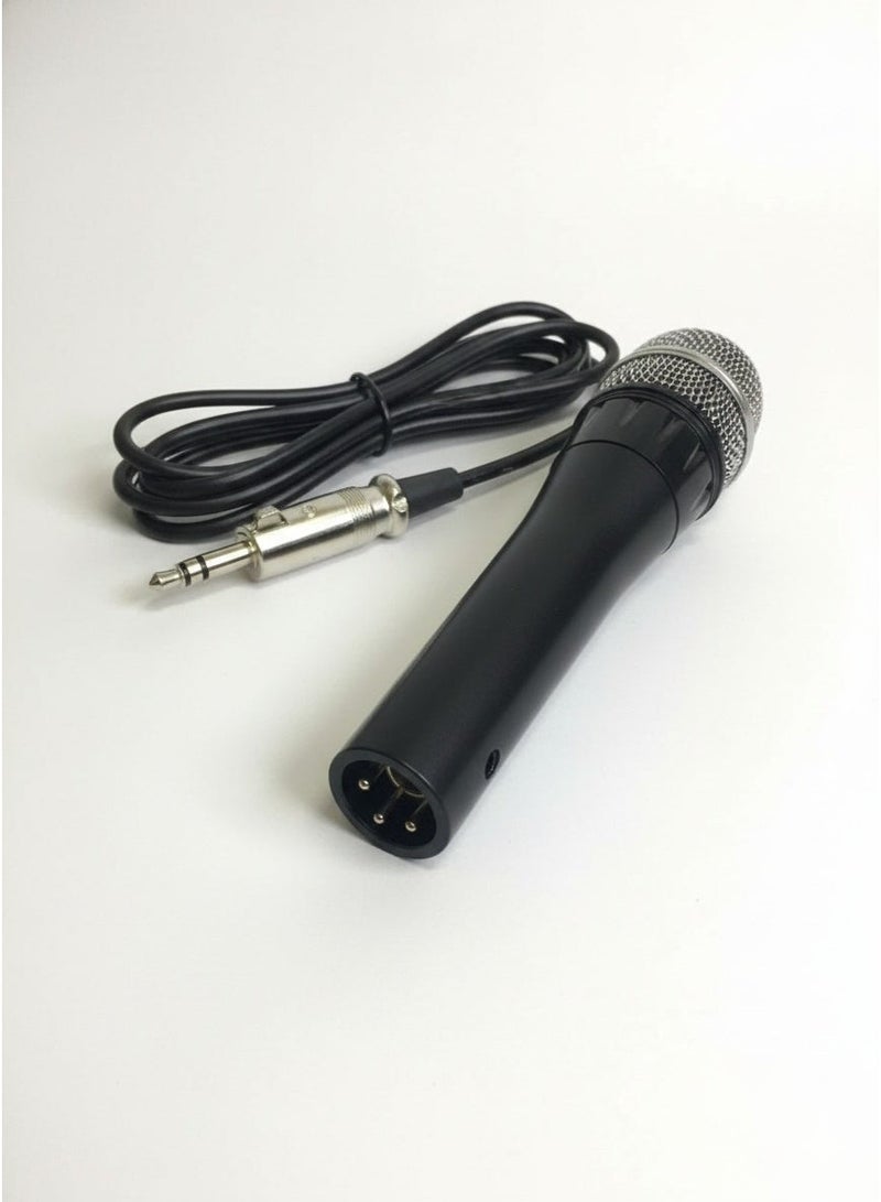 ميكروفون ديناميكي احترافي سلكي للكاريوكي والتسجيل – محمول باليد مع سلك 2 متر (أسود – جاك 6.5 ملم) - Image 1