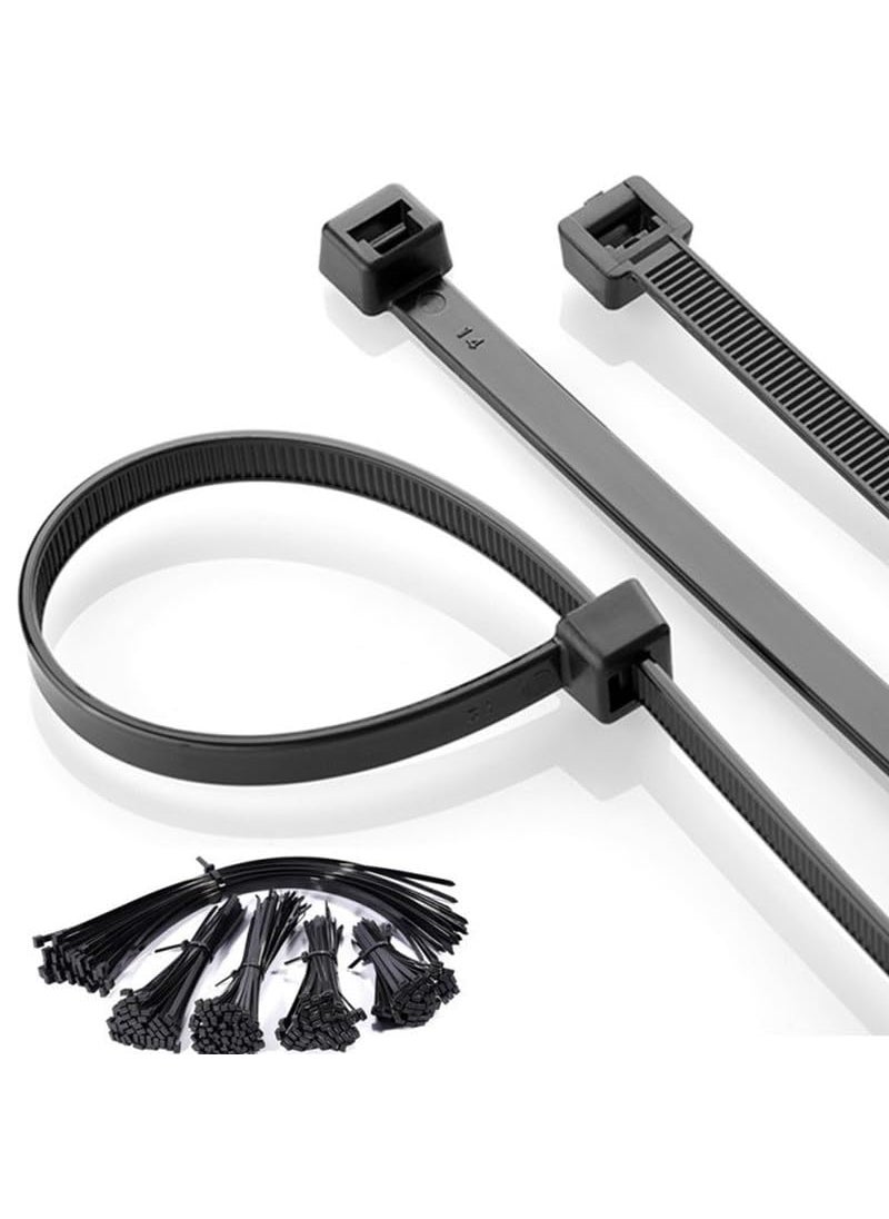KPP Cable ties & Accessories KPP Cable ties And Accessories Zip Ties SelfLocking Nylon Wire Ties Perfect for HomeGardenOfficeTravel and Workshop 25 x 150mm UV BLACK 1000 Pieces  - Image 3