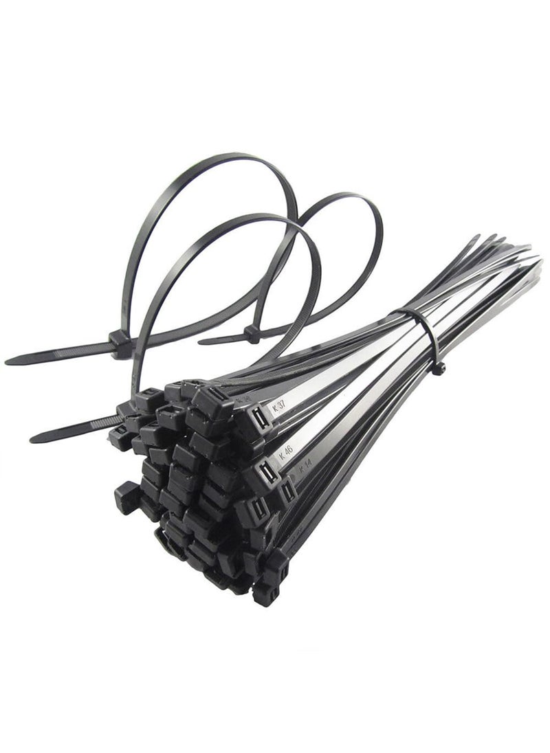 KPP Cable ties & Accessories KPP Cable ties And Accessories Zip Ties SelfLocking Nylon Wire Ties Perfect for HomeGardenOfficeTravel and Workshop 25 x 150mm UV BLACK 1000 Pieces  - Image 1
