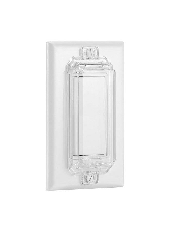 CLYMENE Light Switch Cover Guard, Child Proof Wall Switch Cover Keeps Lights or Switches from Being Accidentally Turned ON or OFF, Rocker Style (Clear, 2 Pack) - Image 1