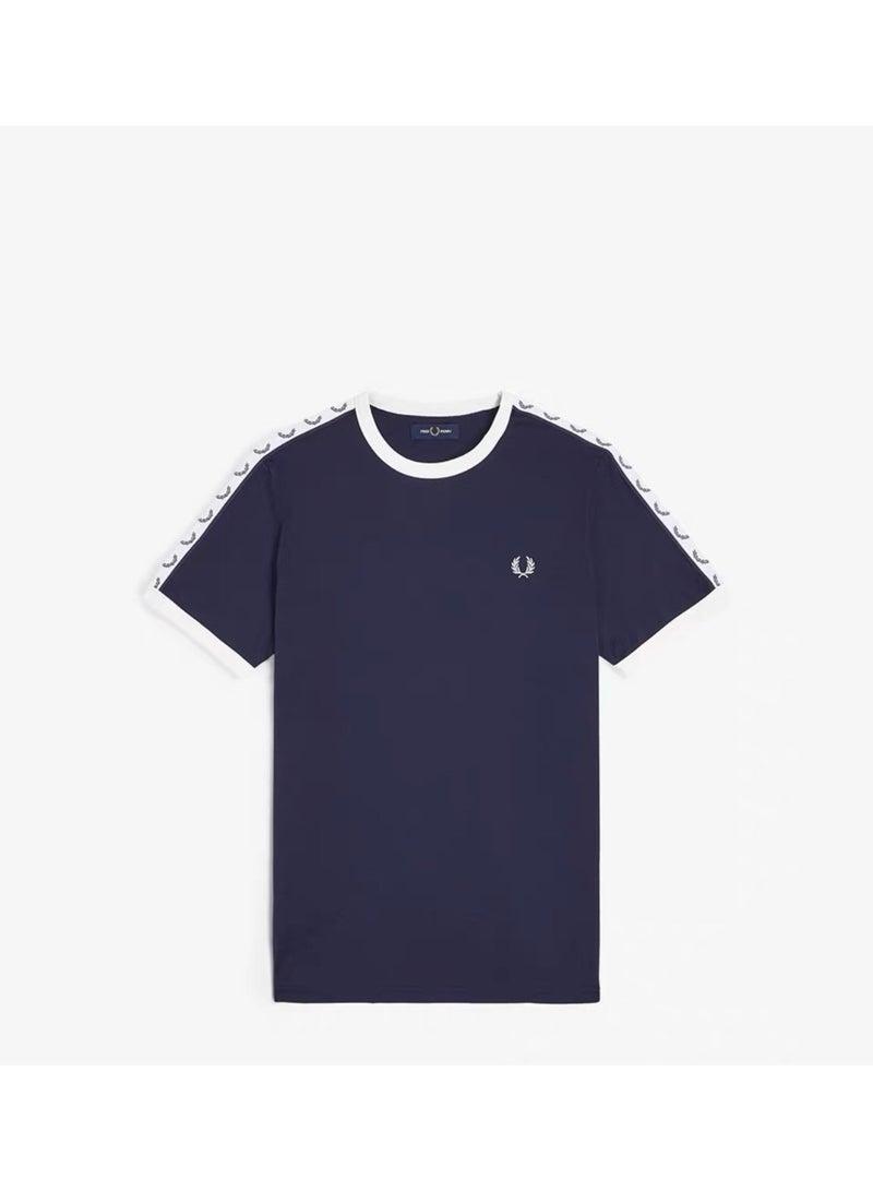 FRED PERRY Men's Short-Sleeve T-Shirt, Minimalist Casual Color-Blocking Trim Half-Sleeve Top - Image 1