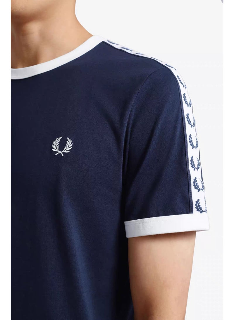FRED PERRY Men's Short-Sleeve T-Shirt, Minimalist Casual Color-Blocking Trim Half-Sleeve Top - Image 3