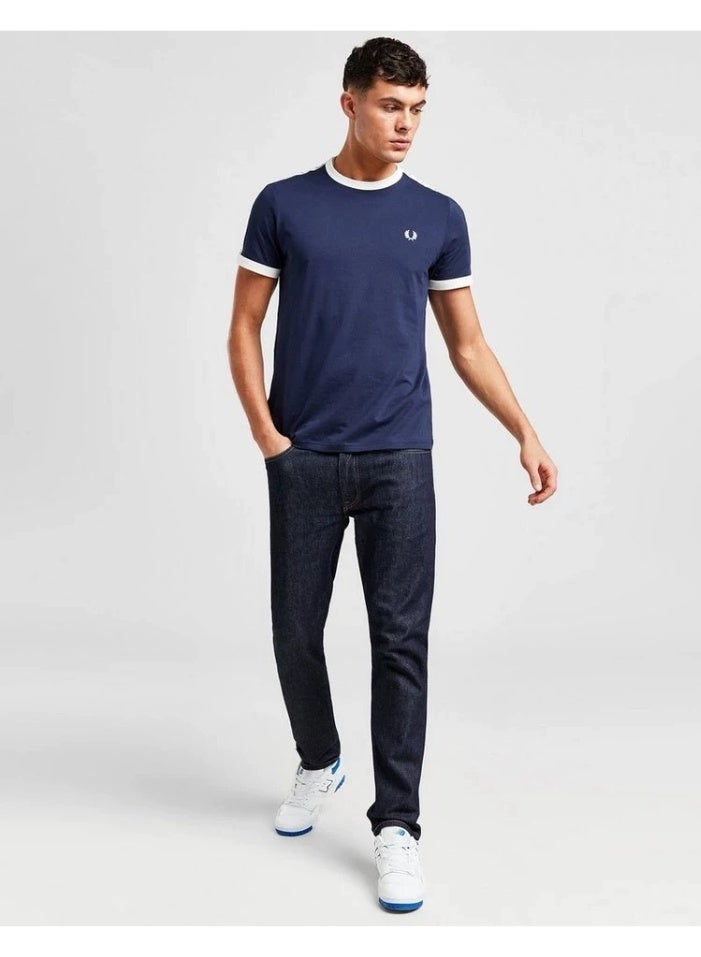FRED PERRY Men's Short-Sleeve T-Shirt, Minimalist Casual Color-Blocking Trim Half-Sleeve Top - Image 4