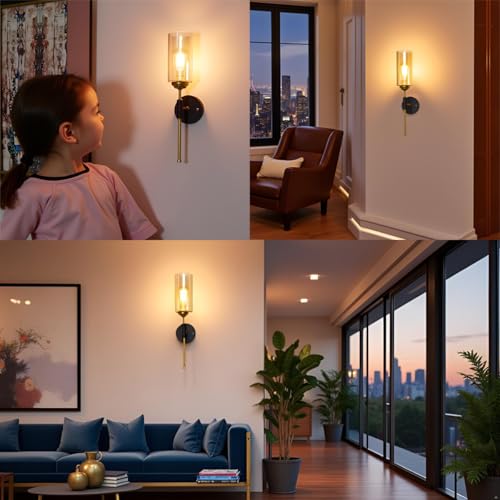 BrightLyt Wall Lights for Home Decoration, Wall Light for Living Room, Wall Lamps for Bedroom, Restaurants and Cafe (Golden Electroplating) - Image 2