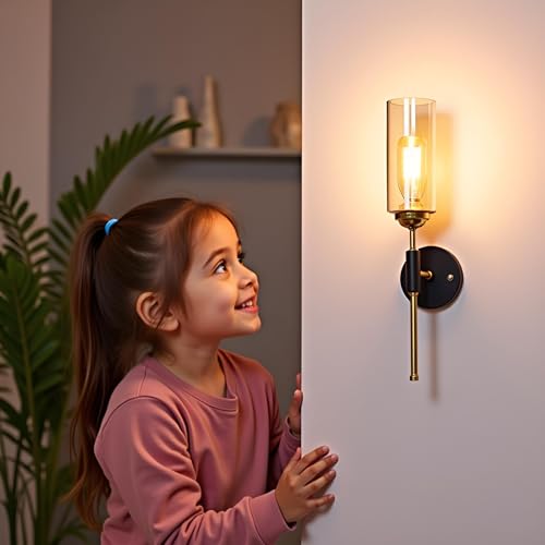 BrightLyt Wall Lights for Home Decoration, Wall Light for Living Room, Wall Lamps for Bedroom, Restaurants and Cafe (Golden Electroplating) - Image 1