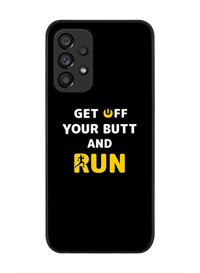 Stylizedd Rugged Black edge case for Samsung Galaxy A33 5G Slim fit Soft Case Flexible Rubber Edges Anti Drop TPU Gel Thin Cover - Get off - Image 1