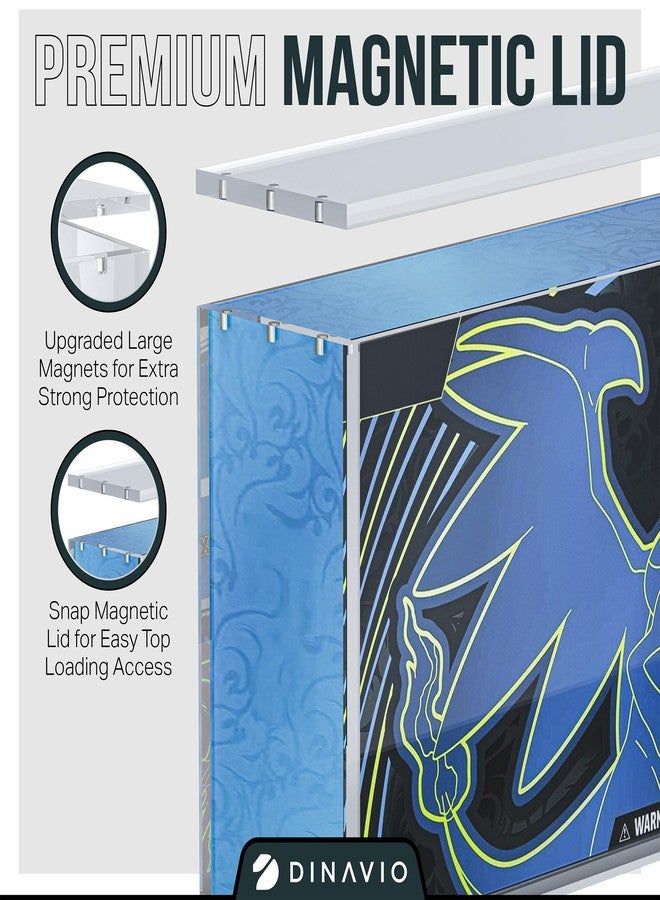 Dinavio Crafthouse Acrylic Display Case for Mega CHARZRD X ex Ultra-Premium Collection UPC and 151 UPC - Magnetic Lid 8+5mm Acrylic with N52 Magnets - Compatible with Mega Charzrd X ex UPC and 151 UPC - Image 3
