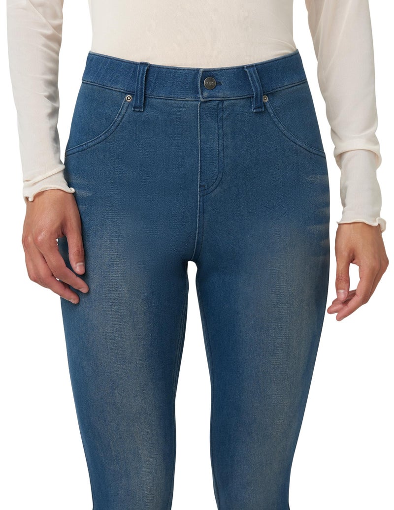 Hue Women's Ultra Soft High Waist Denim Leggings Sockshosiery, -steely Blue, Medium - Image 5