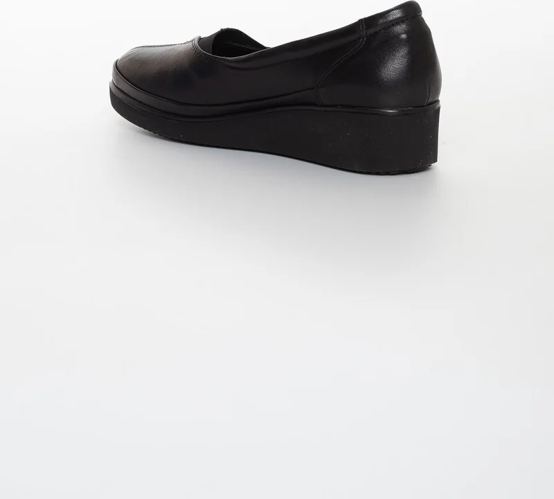 Dilimler Ayakkabı Slices Shoes Leather Orthopedic Upper Elastic Black Women's Shoes