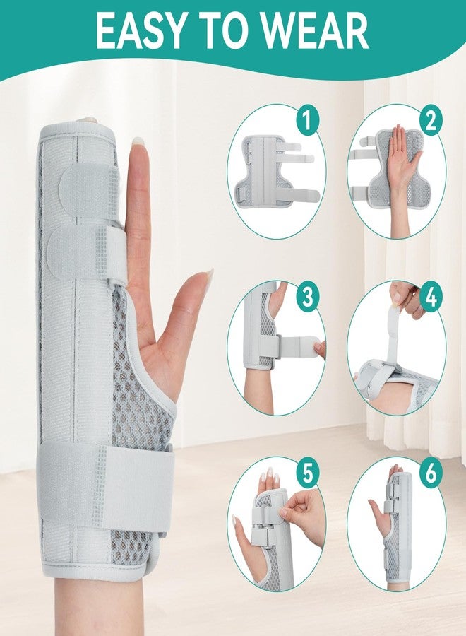 Lefeke Trigger Finger Splint, Multi Finger Brace for Middle, Index, Pinky, or Ring Fingers, Hand Brace with Finger Support, Straightening Immobilizer for Broken Fingers, Arthritis, Contractures (Breathable Summer Styles) - Image 3